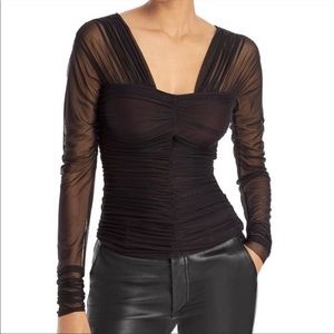 A.L.C. Jackie black ruched top